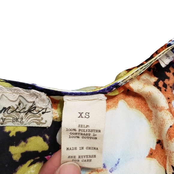 Gimmick by BKE Floral Boho Poncho Open Front Whimsigoth Sz XS - Picture 5 of 12